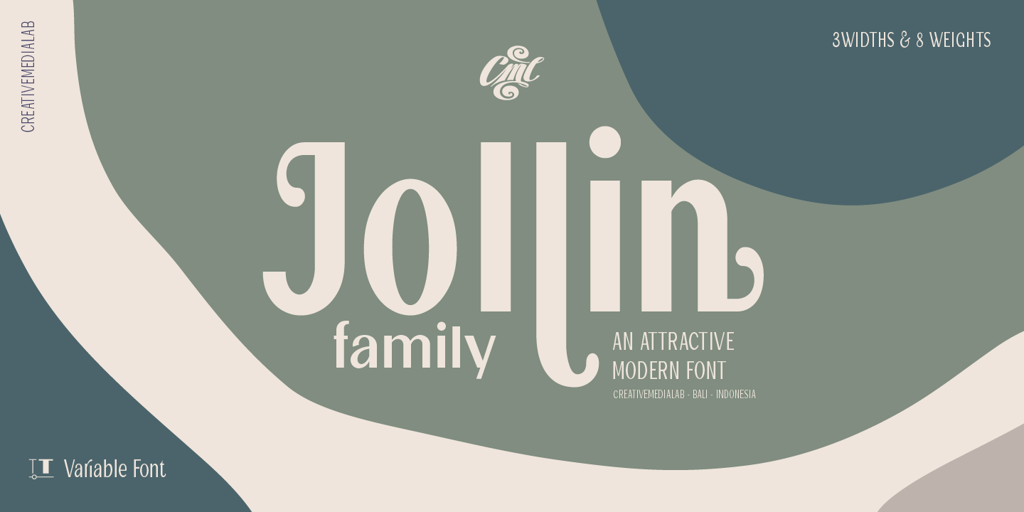 Beispiel einer Jollin Family Regular Expand-Schriftart